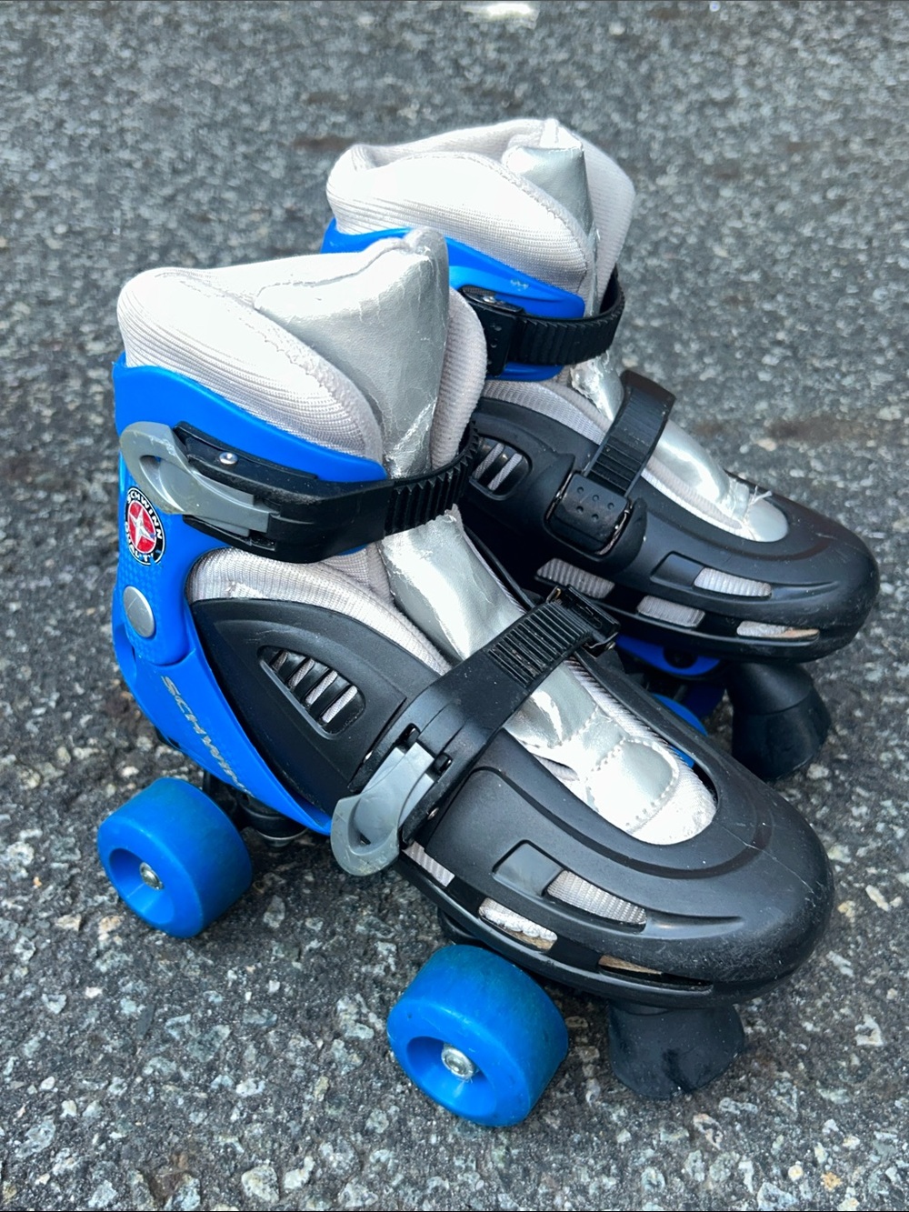 Schwinn Youth Quad Roller Skates in Blue and Black